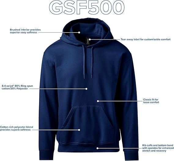 Gildan Adult Softstyle Hoodie Sweatshirt, Style GSF500 - Image 3